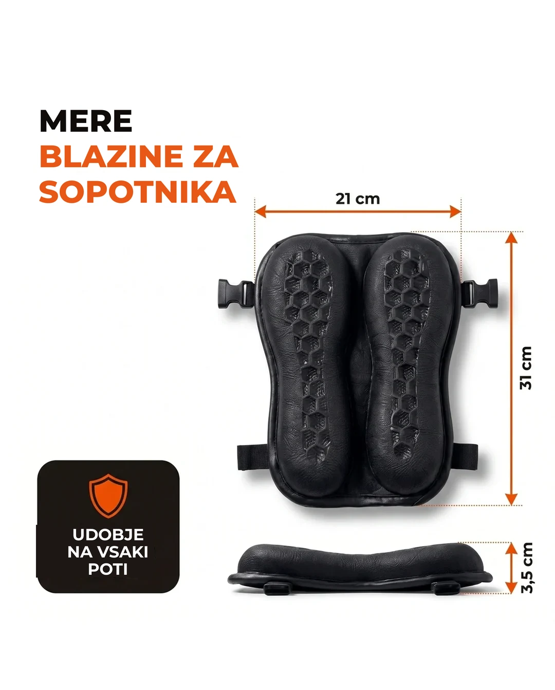Mere blazine za sopotnika: 21 cm × 31 cm × 3,5 cm