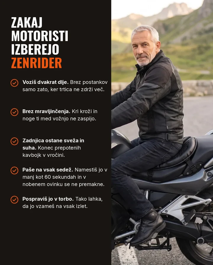 Zakaj motoristi izberejo ZenRider